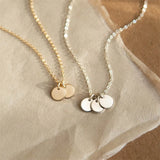 Disc Coin Necklace - Stainless Steel