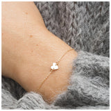 Minimalist Heart Charm Stainless Steel Bracelets