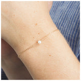 Minimalist Sea Pearl Charm Stainless Steel Bracelets