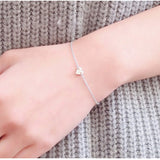 Minimalist Heart Charm Stainless Steel Bracelets