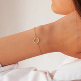 Sleek Geo Circle Stainless Steel Bracelet