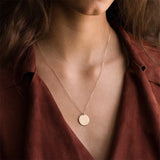 Round Smooth Pendant Necklace - Stainless Steel