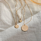 Round Smooth Pendant Necklace - Stainless Steel