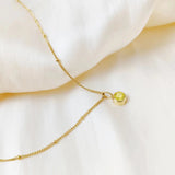 Zirconia Birthstone Stainless Steel Chain Necklace